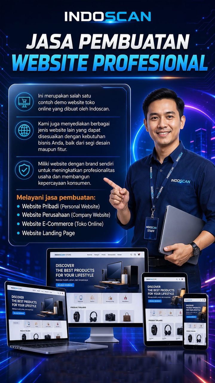 Jasa pembuatan website profesional INDO SCAN